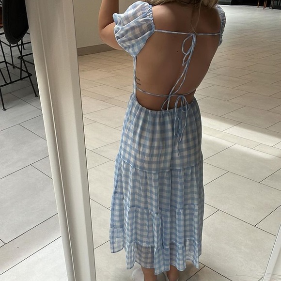 Gingham midi dress - Picture 2 of 3